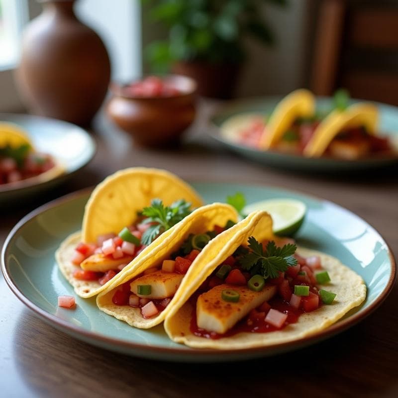 Tacos de Pescado con Salsa de Maracuyá y Lechuga Morada: Receta Colombiana en 20 Minutos