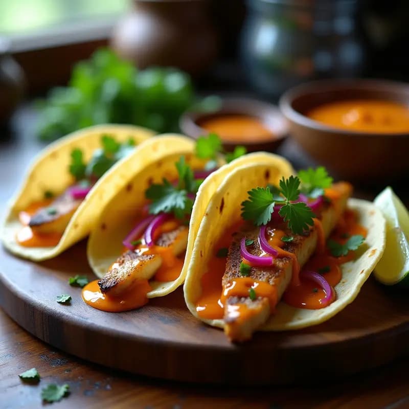 Tacos de Pescao a la Talla: Receta Mexicana con Salsa de Maracuyá y Chiltepin