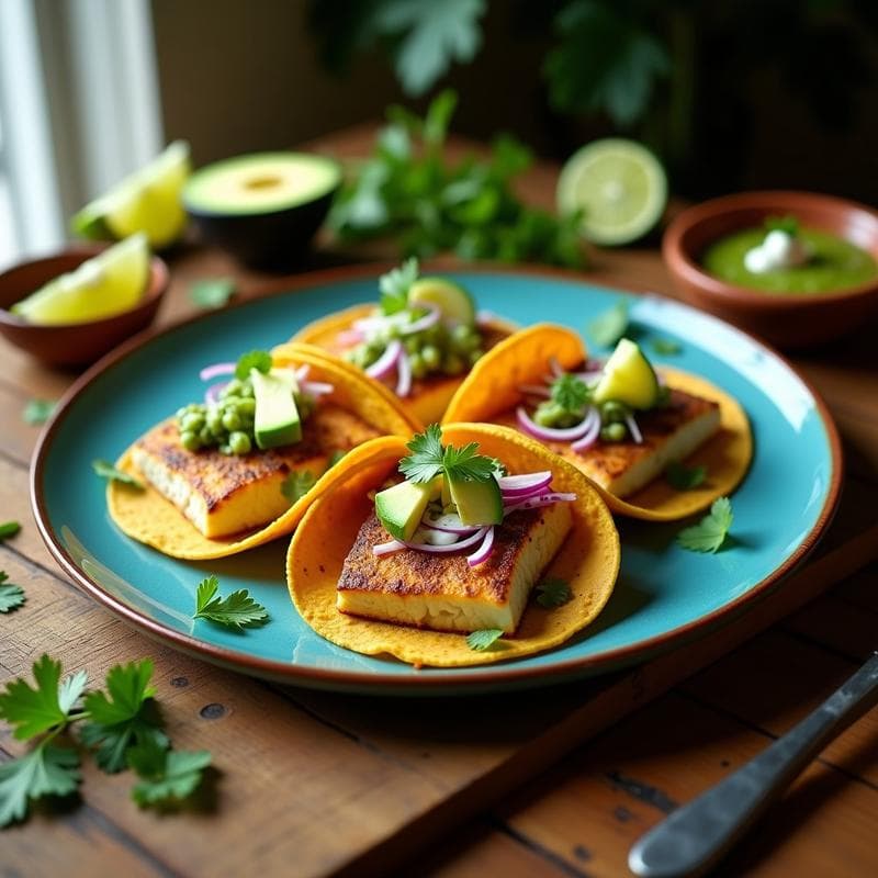 Tacos de Pescado a la Talla con Salsa Verde: Receta Mexicana en Sartén en 15 Minutos