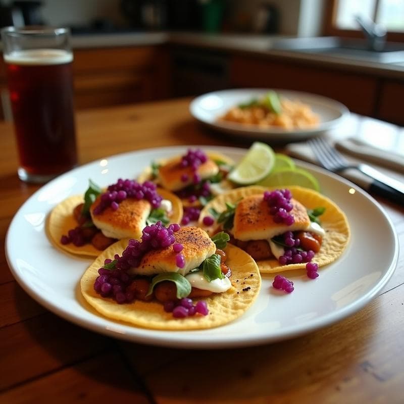 Tacos de Pescado a la Vera Cruzana con Repollo Morado: Receta Mexicana en Olla Lenta
