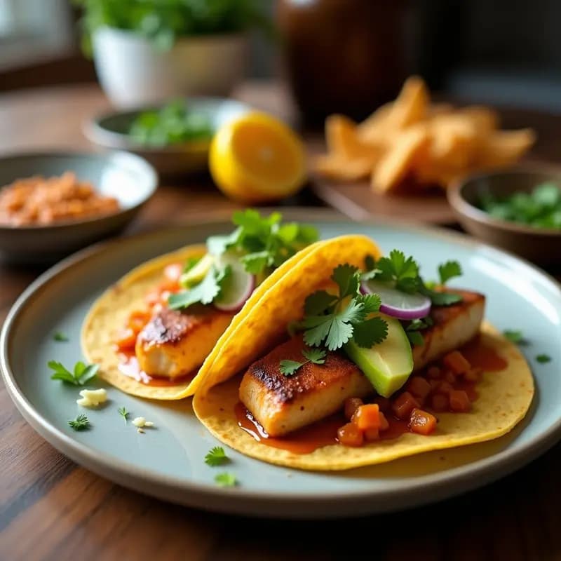Tacos de Pescado a la Veracruzana con Salsa de Chipotle: Receta Mexicana en Tortilla de Maíz