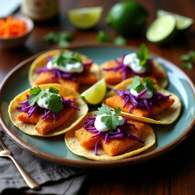 Tacos de Pescado con Zanahoria Encurtida: Receta en Airfryer Crujiente y Sin Freír