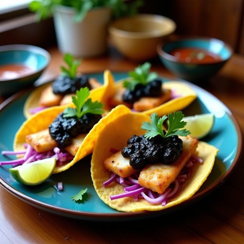 Tacos de Pescado con Zapote Negro: Receta Mexicana Crujiente en 20 Minutos