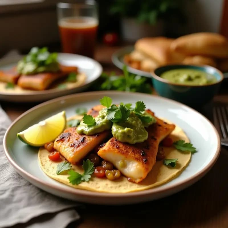Tacos de Pescado a la Zaragozana con Salsa Verde: Receta Express con Toque Español