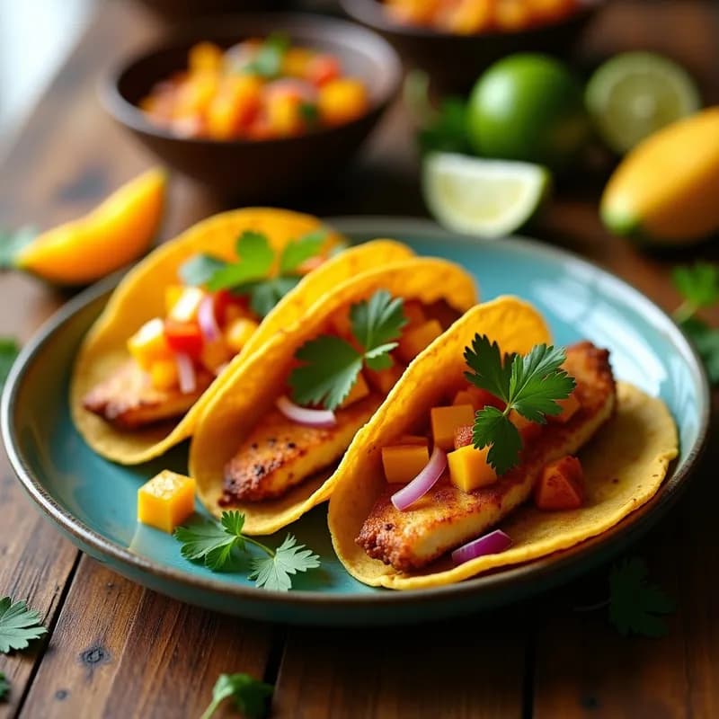 Tacos de Pescado Zarandeado con Mango Habanero: Receta Auténtica de Nayarit en 30 Minutos