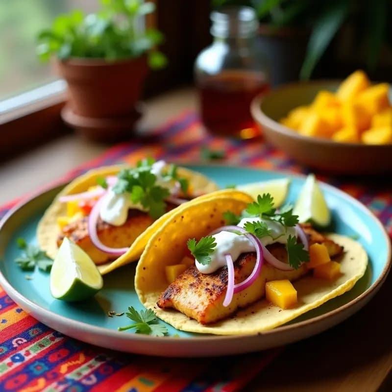Tacos de Pescado Zarandeado con Mango: Receta Mexicana en 30 Minutos y Alta en Proteína