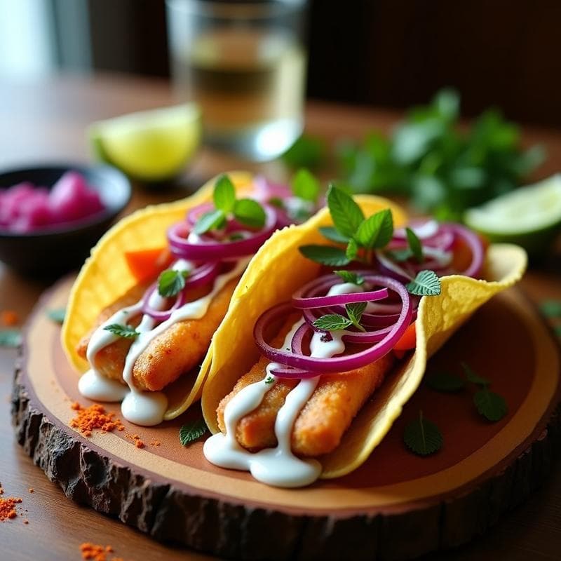 Tacos de Pescado a la Zarza Moro: Receta con Encurtidos y Toque Andaluz en 25 Minutos