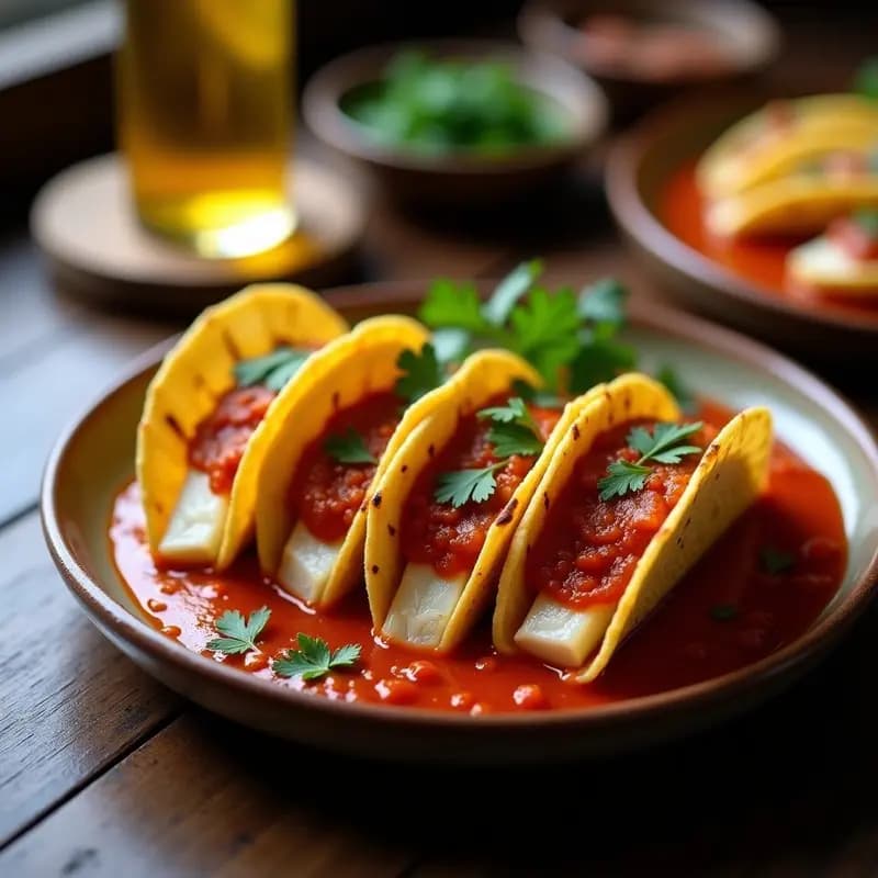 Tacos de Pescado a la Zarza con Morrella: Receta Murciana Tradicional en 25 Minutos