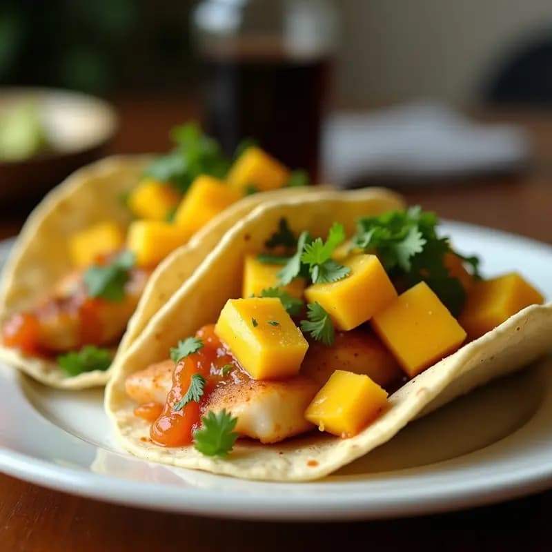 Tacos de Pescado Zucaritas con Repelado de Mango y Jalapeño: Receta Mexicana Sin Gluten