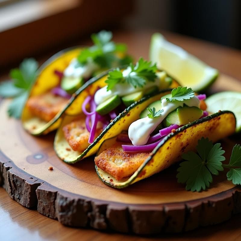 Tacos de Pescado con Zucchini Crujiente: Receta Baja en Carbohidratos y Alta en Proteína
