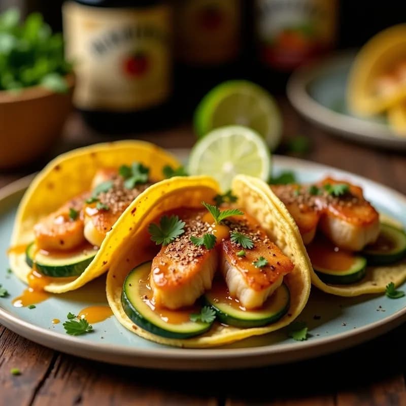 Tacos de Pescado y Zucchini Crujientes: Receta en Airfryer Sin Freír y Alta en Proteína