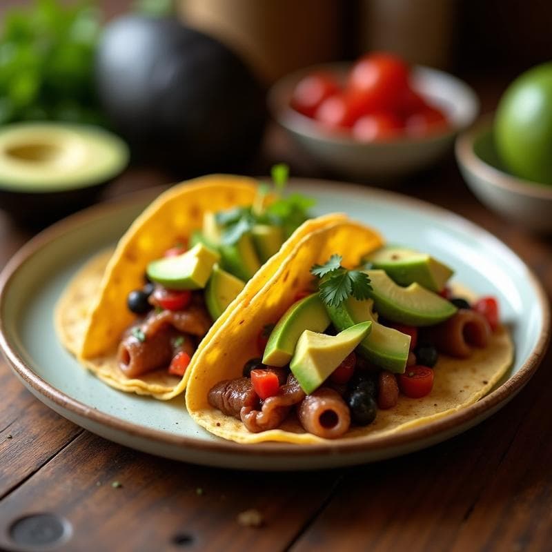 Tacos de Pingüinos de Berenjena: Receta Vegana Creativa con Aguacate