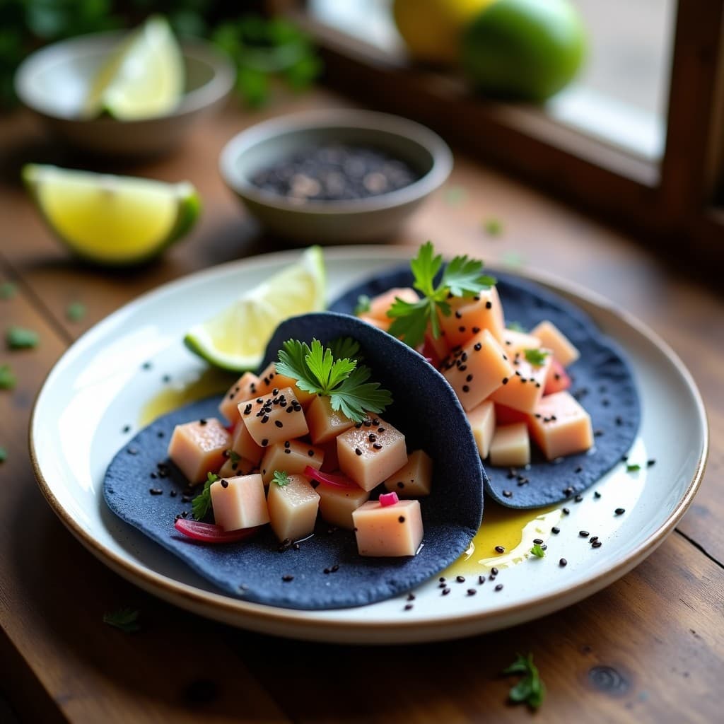 Tacos de pitahaya y ceviche de pulpo: receta mongol-peruana con toques cítricos en 18 minutos
