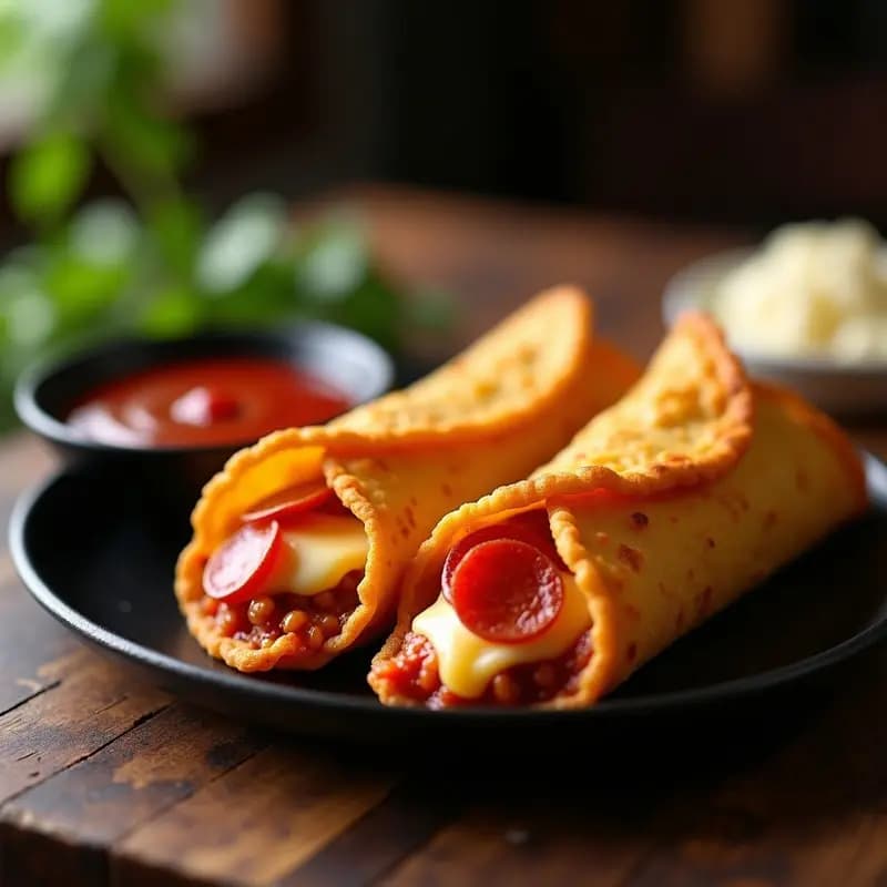 Tacos de Pizza con Pepperoni y Extra Queso: Receta Fusion Mexicana-Italiana en 15 Minutos