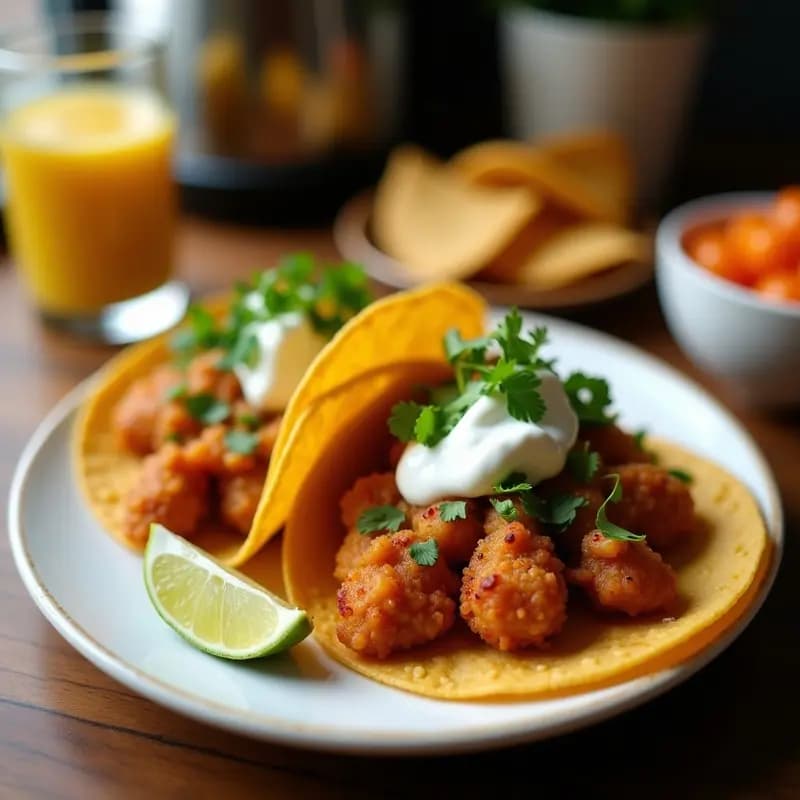 Tacos de Plátano Macho fritos con Crema de Cacahuete y Salsa de Limón: Receta Dulce-Salada