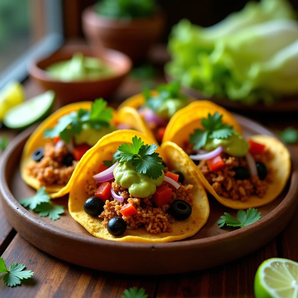 Tacos de Plátano Macho Verde con Picadillo de Jackfruit y Aceitunas: Receta Puertorriqueña Vegana