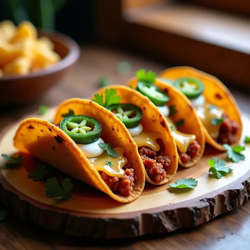 Tacos Pochos Picantes: Receta en Airfryer con Chorizo y Queso Fundido en 15 Minutos