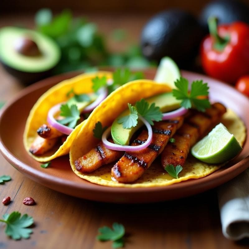 Tacos de Pollo al Chipotle y Puré de Aguacate: Receta en Airfryer con Toque Mexicano y Sin Gluten