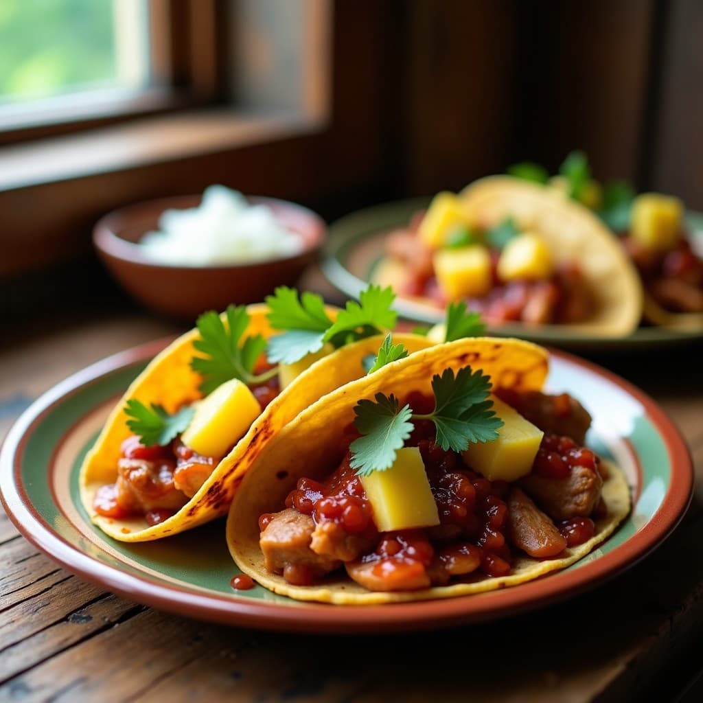 Tacos de Pollo al Pastor con Piña y Adobo de Guajillo: Receta Tradicional en Thermomix