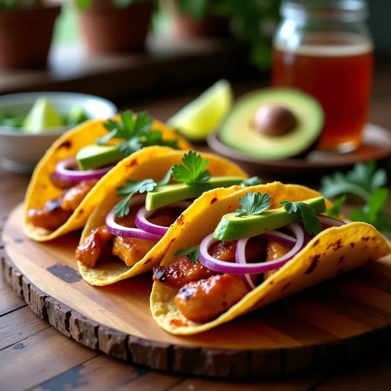 Tacos de Pollo al Tamarindo Ahumado: Receta Mexicana en 30 Minutos con Sabor Gourmet