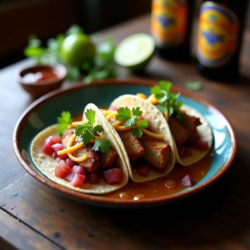 Tacos de Pato Porter con Salsa Cítrica: Receta Gourmet Express con Toque Ahumado