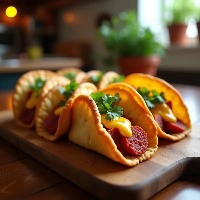 Tacos Puff de Hojaldre con Chorizo y Queso: Receta Express en 20 Minutos