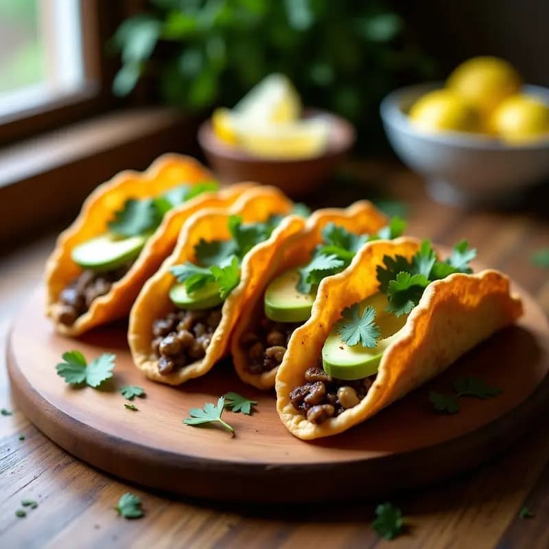 Tacos Puff de Hongos Portobello: Receta Crujiente en Horno en 20 Minutos
