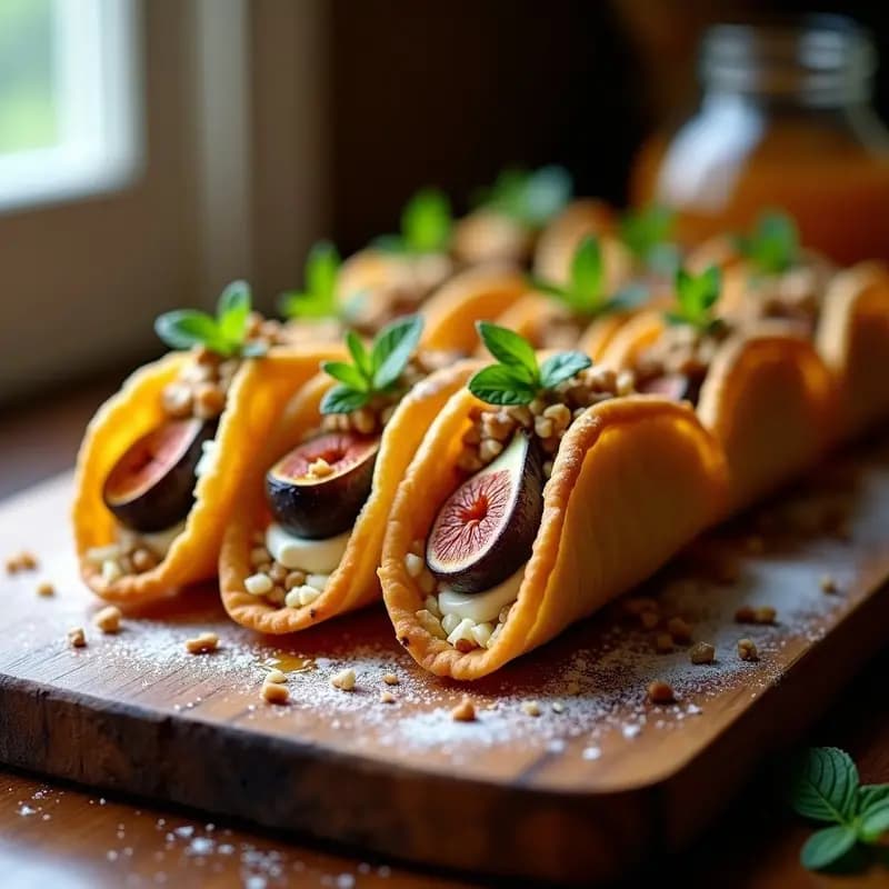 Tacos de Hojaldre con Higos Caramelizados: Receta Rápida y Elegante para Sorprender