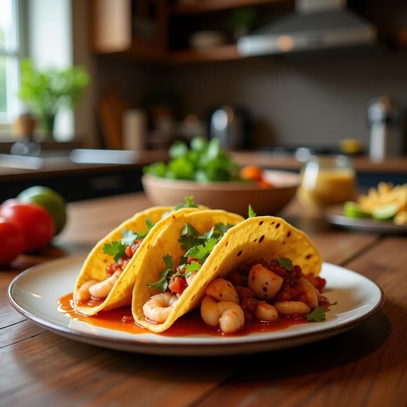 Tacos de Pulpo al Ajillo con Pimentón de la Vera: Receta Española en Airfryer Crujiente en 15 Minutos