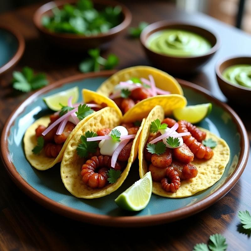 Tacos de Pulpo al Ajillo con Puré de Aguacate: Receta Gourmet en 20 Minutos