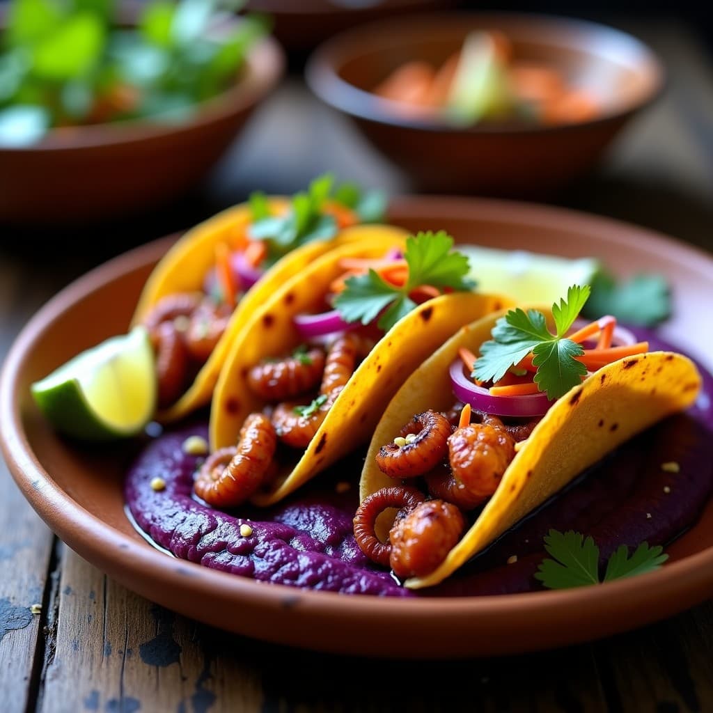 Tacos de Pulpo en Escabeche con Puré de Batata Morada: Receta Mexicano-Portuguesa en Airfryer
