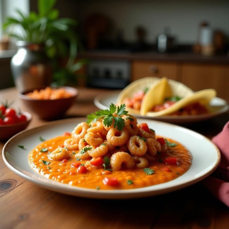 Tacos de Pulpo Desmenuzado y Puré de Habas: Receta Mexicana con Toque Mediterráneo