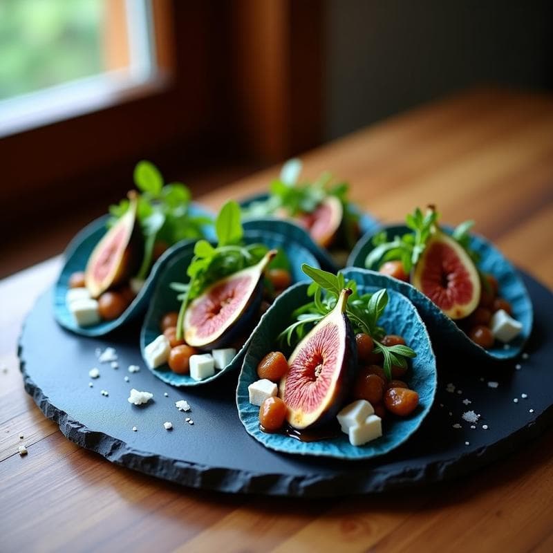 Tacos de Queso Azul y Higos Caramelizados: Receta Gourmet Express con Toque Dulce-Salado