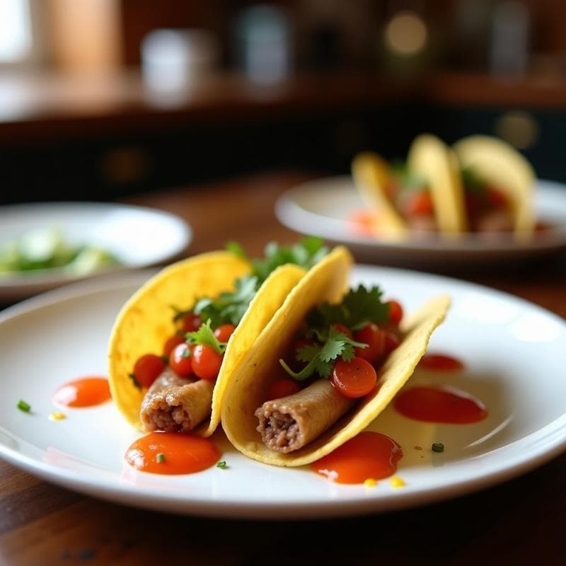 Tacos de Raíces de Lotus y Salsa de Cacahuete: Receta Vegana y Sin Gluten en Airfryer