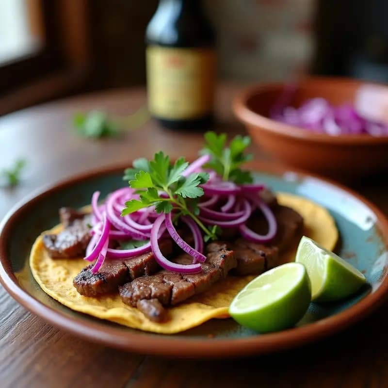 Tacos de Suadero de Ternera con Cebolla Morada y Limón: Receta Mexicana Auténtica
