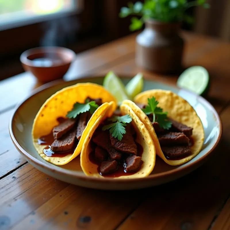 Tacos de Ternera con Mole Poblano: Receta Rápida en 30 Minutos con Toque Ahumado