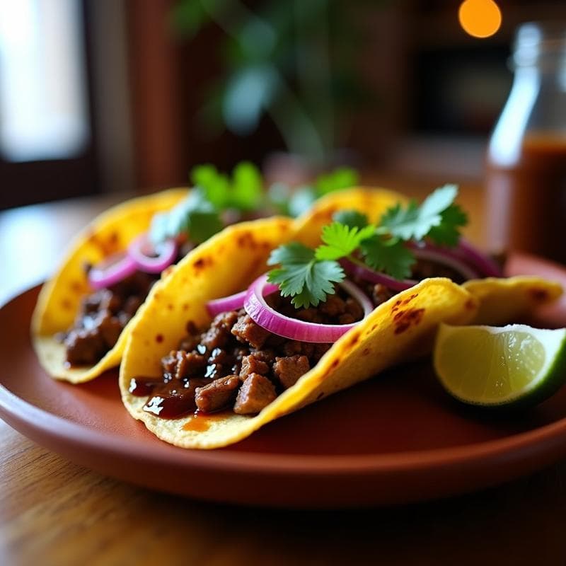 Tacos de Ternera con Salsa Morita en Airfryer: Receta Rápida y Alta en Proteína
