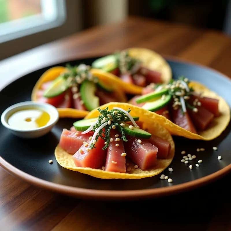 Tacos de Atún Ahumado: Receta Japonesa en Airfryer con Toque Umami