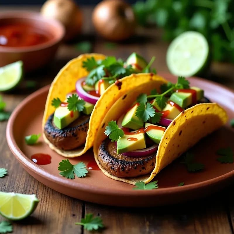 Tacos Veganos de Portobello Ahumado: Receta en Airfryer con Sabor a Carnicería
