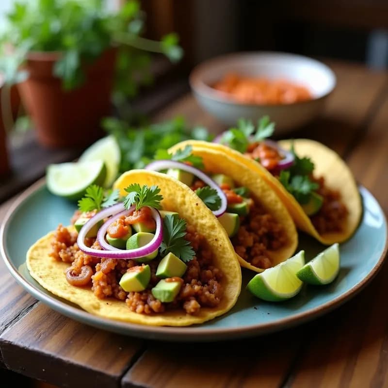 Tacos Veganos de Hongos Oyster: Receta con Salsa Chipotle en 25 Minutos