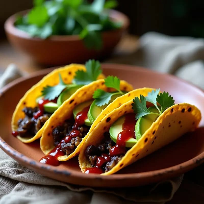 Tacos Veganos de Huitlacoche Ahumado: Receta Gourmet en Airfryer con Salsa de Chile Pasilla