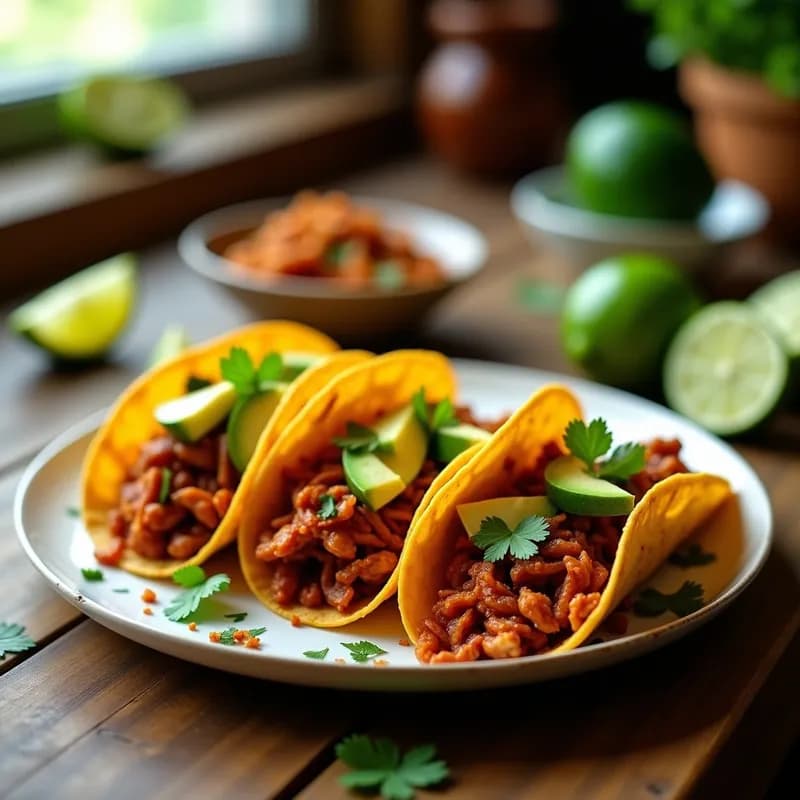 Tacos Veganos de Jackfruit Adobado: Receta Crujiente en Airfryer sin Fritura