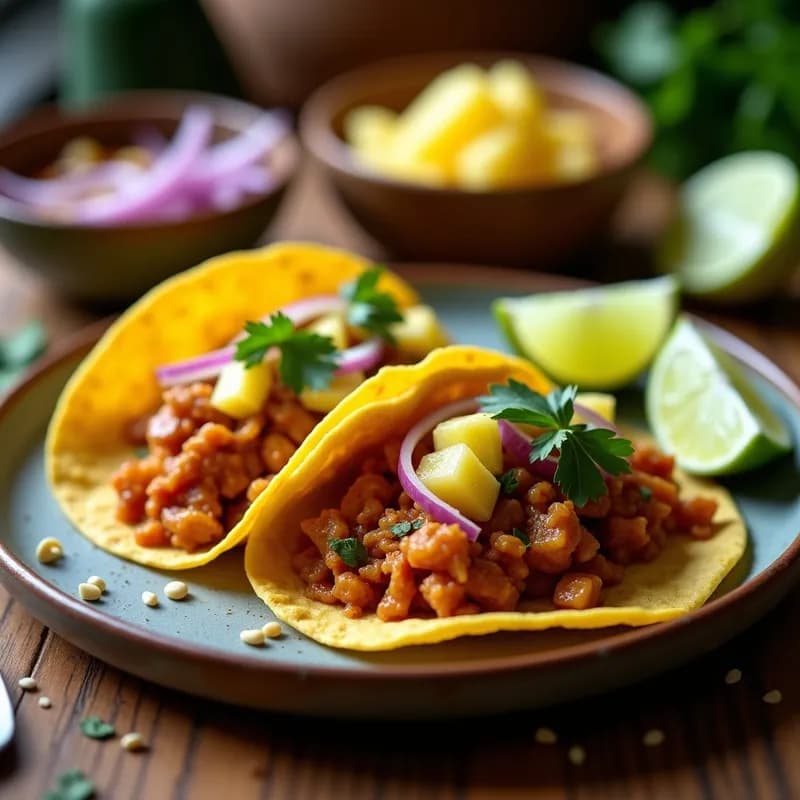 Tacos Veganos de Jackfruit Adobado: Receta Rápida con Sabor a Tacos al Pastor