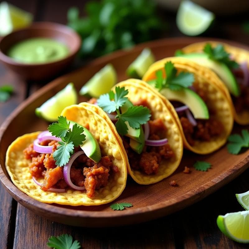 Tacos Veganos de Jackfruit al Adobo: Receta Express con Sabor Ahumado en 20 Minutos