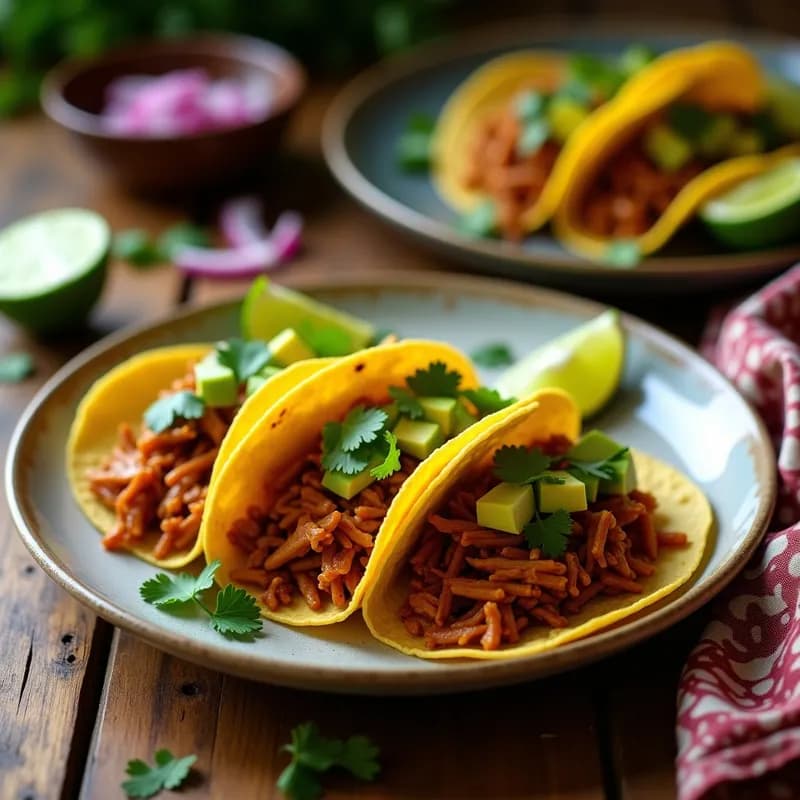 Tacos Veganos de Jackfruit Ahumado: Receta Fácil y Alta en Fibra en 25 Minutos