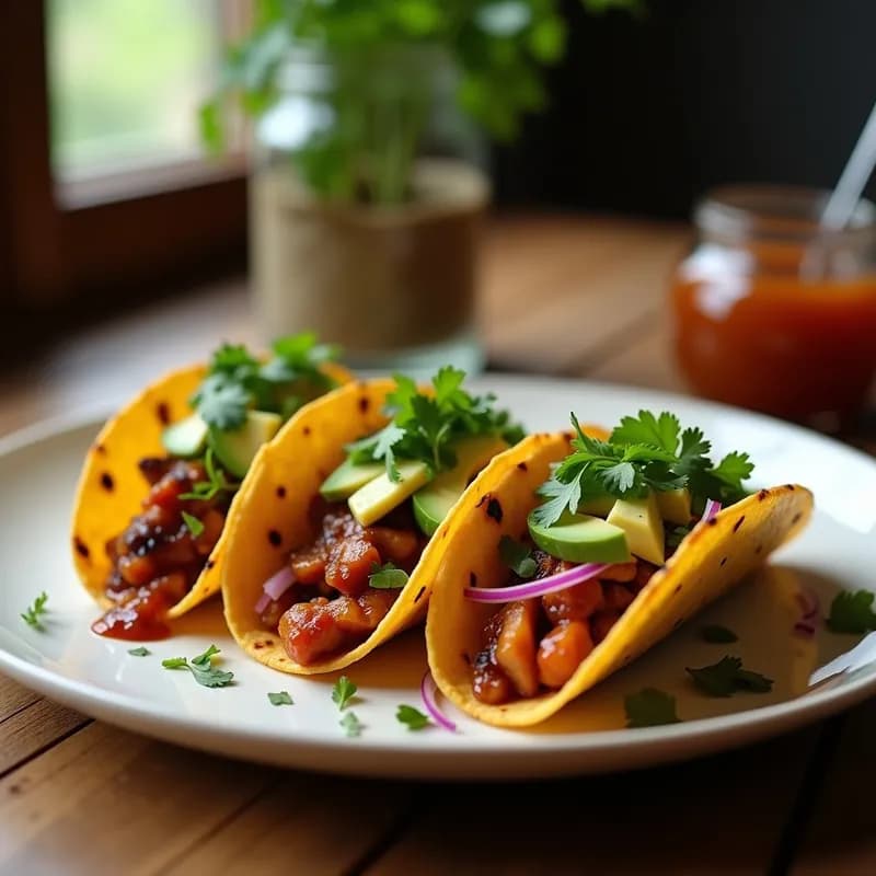 Tacos Veganos de Jackfruit al Barbecue: Receta en Horno Crujiente y Fácil