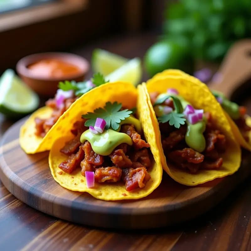 Tacos Veganos de Jackfruit al Estilo Panceta Ahumada: Receta Rápida y Sabrosa en 20 Minutos