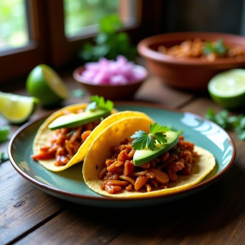 Tacos Veganos de Jackfruit Desmenuzado: Receta Express con Textura Carnívora