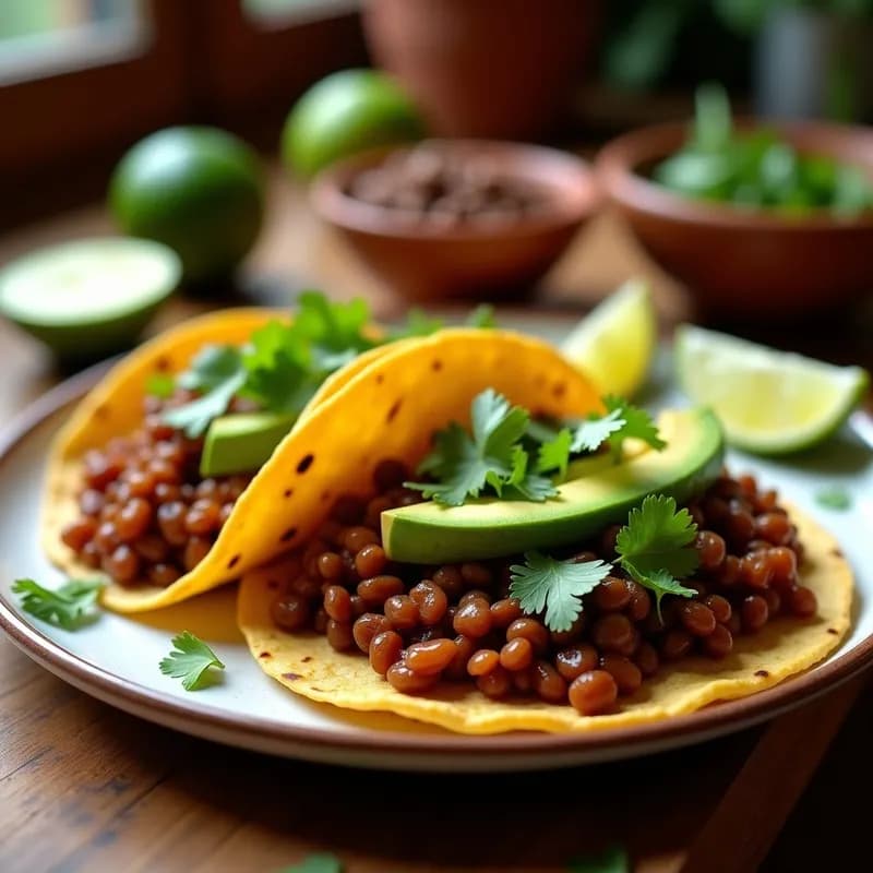 Tacos Veganos de Lentejas con Chipotle: Receta Rápida y Alta en Proteína