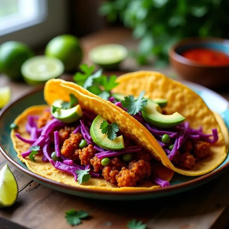 Tacos Veganos de Lentejas y Remolacha: Crujientes en Airfryer con 6 Ingredientes